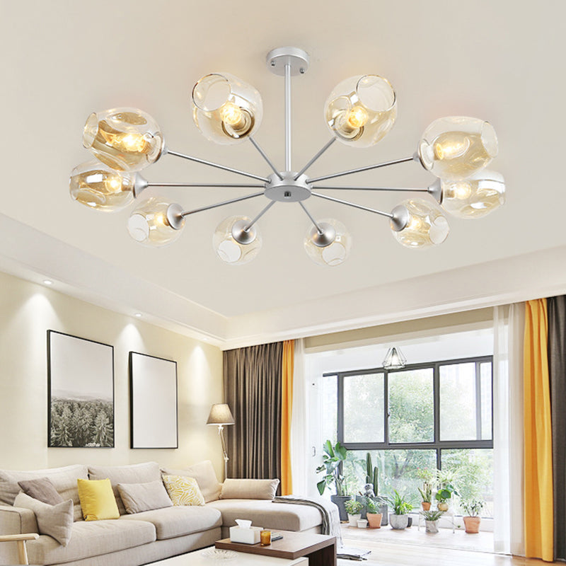 Whiskey Glass Shape Branch Suspended Light Contemporary Simplicity Hanging Lamp for Living Room Clearhalo 'Ceiling Lights' 'Chandeliers' 'Modern Chandeliers' 'Modern' Lighting' 2600203
