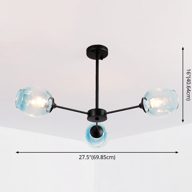 Whiskey Glass Shape Branch Suspended Light Contemporary Simplicity Hanging Lamp for Living Room Clearhalo 'Ceiling Lights' 'Chandeliers' 'Modern Chandeliers' 'Modern' Lighting' 2600211