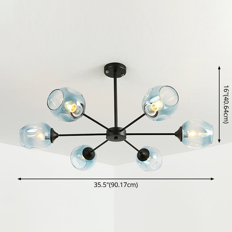 Whiskey Glass Shape Branch Suspended Light Contemporary Simplicity Hanging Lamp for Living Room Clearhalo 'Ceiling Lights' 'Chandeliers' 'Modern Chandeliers' 'Modern' Lighting' 2600212