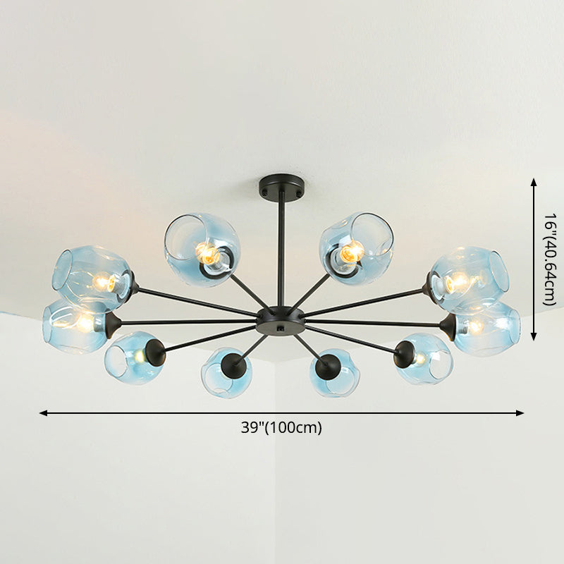 Whiskey Glass Shape Branch Suspended Light Contemporary Simplicity Hanging Lamp for Living Room Clearhalo 'Ceiling Lights' 'Chandeliers' 'Modern Chandeliers' 'Modern' Lighting' 2600216