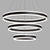 23.6"+31.5"+39.3" Diameter 3-Tiered LED Chandelier Aluminum Ring-shaped Pendant Lighting Fixtures for Office Meeting Room Black White Clearhalo 'Ceiling Lights' 'Chandeliers' 'Modern Chandeliers' 'Modern' Lighting' 2600489