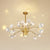 Firefly Design Chandelier Light Clear Acrylic Leaf-shaped Shade Modern Style Lighting Fixture Lamp for Bedroom Aisle Corridor 24 Gold Clearhalo 'Ceiling Lights' 'Chandeliers' 'Modern Chandeliers' 'Modern' Lighting' 2600558