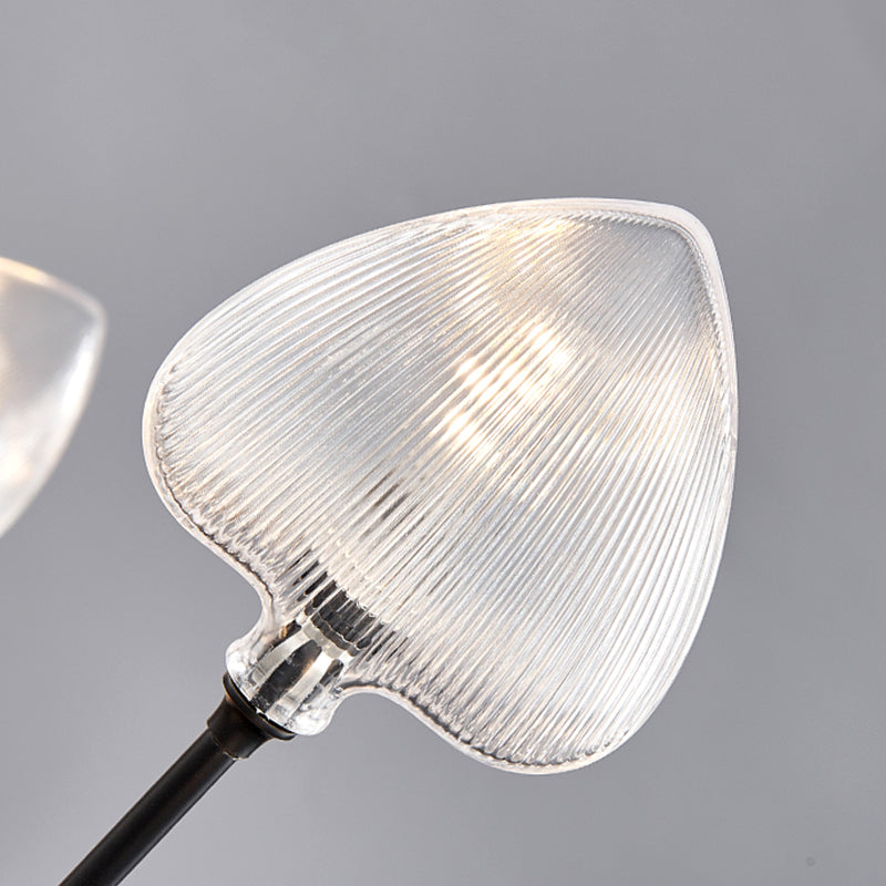 Firefly Design Chandelier Light Clear Acrylic Leaf-shaped Shade Modern Style Lighting Fixture Lamp for Bedroom Aisle Corridor Clearhalo 'Ceiling Lights' 'Chandeliers' 'Modern Chandeliers' 'Modern' Lighting' 2600564