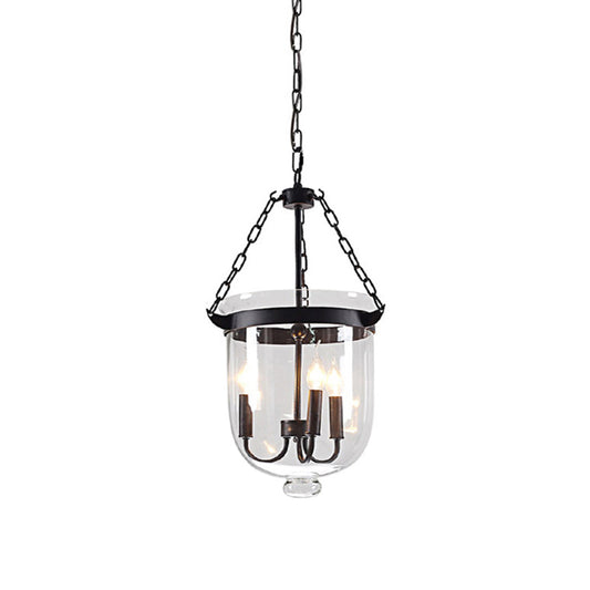 Transparent Glass 3-Light Pendant Lamp with 31.5" Adjustable Chain Industrial Hanging Light Fixture for Dining Room Rust 12" Clearhalo 'Cast Iron' 'Ceiling Lights' 'Chandeliers' 'Industrial Chandeliers' 'Industrial' 'Metal' 'Middle Century Chandeliers' 'Rustic Chandeliers' 'Tiffany' Lighting' 2600578