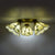 3 Heads Conic Ceiling Light Fixture Tiffany Stained Glass Flushmount Ceiling Light in Pink/Blue/Beige for Bedroom Beige Clearhalo 'Ceiling Lights' 'Close To Ceiling Lights' 'Close to ceiling' 'Glass shade' 'Glass' 'Semi-flushmount' 'Tiffany close to ceiling' 'Tiffany' Lighting' 26006