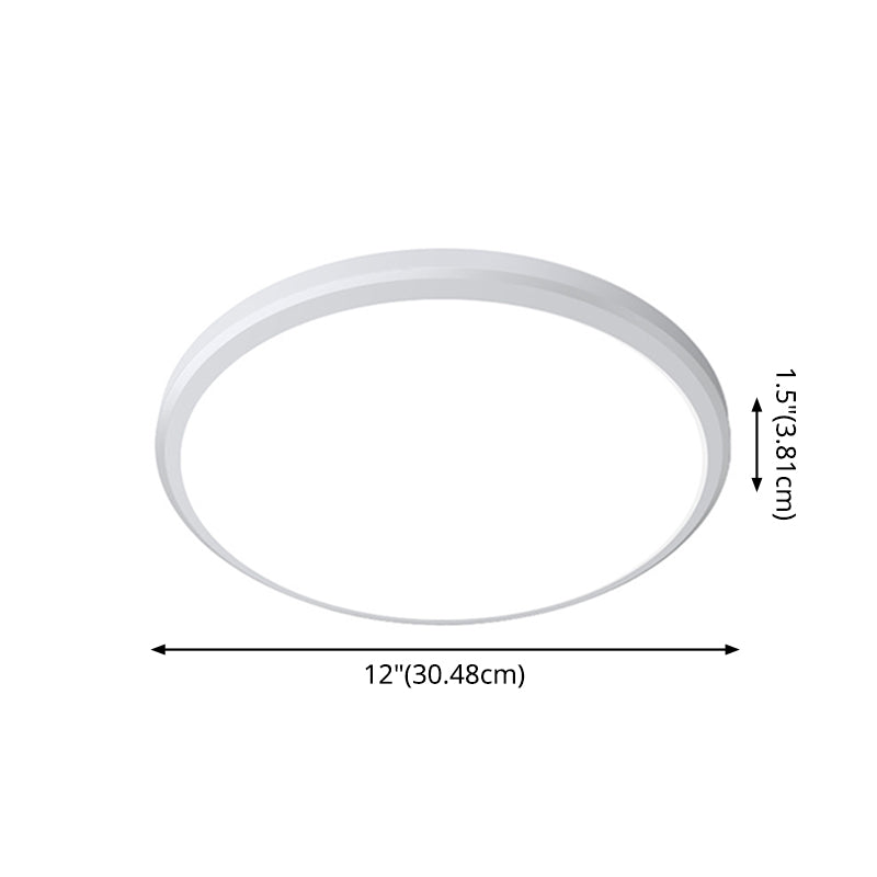 White Ultrathin Ceiling Light Simple Acrylic LED Round Flush Mount Light for Kitchen Clearhalo 'Ceiling Lights' 'Close To Ceiling Lights' 'Lighting' 2602482