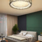 Donut Shaped Flush Light Fixture Minimalist Crystal Chrome LED Ceiling Light for Bedroom Clearhalo 'Ceiling Lights' 'Close To Ceiling Lights' 'Lighting' 2602560