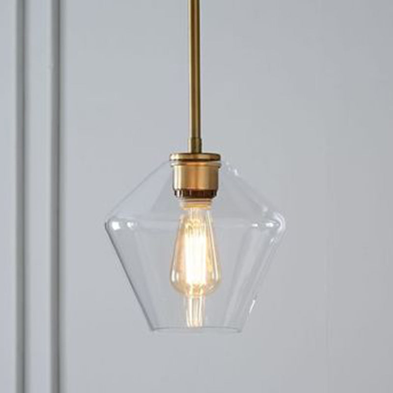 Minimalism Hanging Ceiling Light Cup-Shape Pendant Lighting Fixture with Glass Shade Clear 9" Clearhalo 'Ceiling Lights' 'Pendant Lights' 'Pendants' Lighting' options 2602836_b05f8822-89c5-44da-8289-c90bd68c7e02