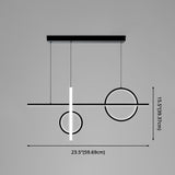 LED Parlour Pendant Lighting Fixture Contemporary Ceiling Suspension Lamp with Lines Acrylic Shade Clearhalo 'Ceiling Lights' 'Island Lights' 'Lighting' 2602899