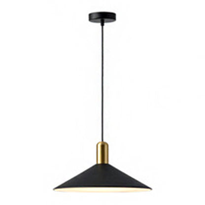 Industrial Tapered Pendant Ceiling Light Metal Pendant Lighting Fixture in Black Black Clearhalo 'Ceiling Lights' 'Pendant Lights' 'Pendants' Lighting' 2602935