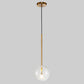 Globe Glass Hanging Light Fixture Minimalist Style Gold Pendant Lighting Fixture Clearhalo 'Ceiling Lights' 'Pendant Lights' 'Pendants' Lighting' 2603756