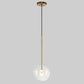 Globe Glass Hanging Light Fixture Minimalist Style Gold Pendant Lighting Fixture Gold 7" Clearhalo 'Ceiling Lights' 'Pendant Lights' 'Pendants' Lighting' 2603757_d0d7f6ef-dc07-4865-b4a8-5229cd05096f