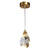 Crystal Stone-Shape Pendant Light Fixture Contemporary Style Down Lighting Pendant in Gold Gold Clearhalo 'Ceiling Lights' 'Pendant Lights' 'Pendants' Lighting' 2603949