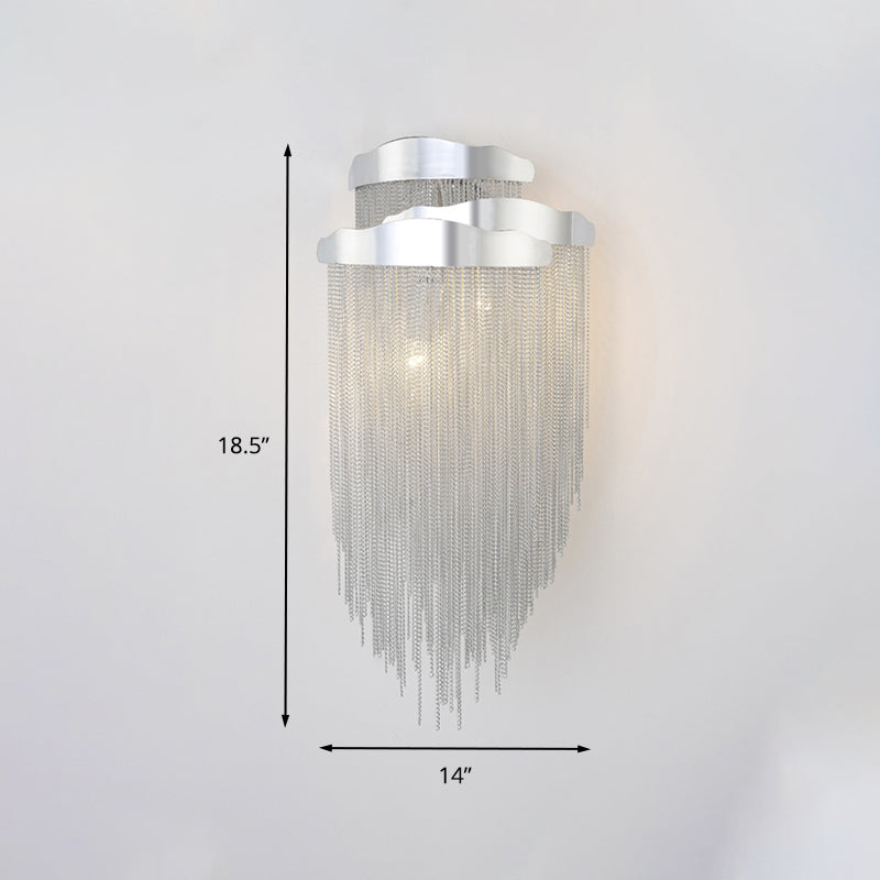 Lampara De Pared Modernas 4 o 5 Luces Para Interior Baño Habitación Silver