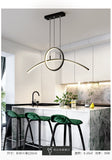 Circle and Linear Pendant Lighting Fixture Modern Style LED Metal Hanging Light Fixture Clearhalo 'Ceiling Lights' 'Island Lights' 'Lighting' 2604102