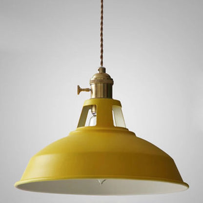 Barn Pendant Lighting Fixture Contemporary Style Metal Hanging Pendant Lamp for Restaurant Yellow Clearhalo 'Ceiling Lights' 'Pendant Lights' 'Pendants' Lighting' 2604159