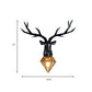 Resin Deer Wall Light Traditional 14.5"/19.5" Wide 1 Light White/Black Sconce Light with Diamond Metal Shade Clearhalo 'Wall Lamps & Sconces' 'Wall Lights' Lighting' 260420