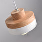 Wood Shade Hanging Light Fixture Contemporary Pendant Ceiling Light for Dinning Room Clearhalo 'Ceiling Lights' 'Pendant Lights' 'Pendants' Lighting' 2604380