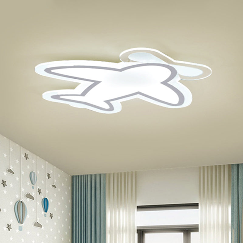 Acrylic Plane Flush-Mount Light Fixture Minimalist LED Close to Ceiling Lamp in White Clearhalo 'Ceiling Lights' 'Close To Ceiling Lights' 'Lighting' 2604494
