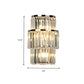 Crystal Block Cylinder Wall Mounted Light Contemporary 3 Lights Silver Sconce Light Clearhalo 'Modern wall lights' 'Modern' 'Wall Lamps & Sconces' 'Wall Lights' Lighting' 260461