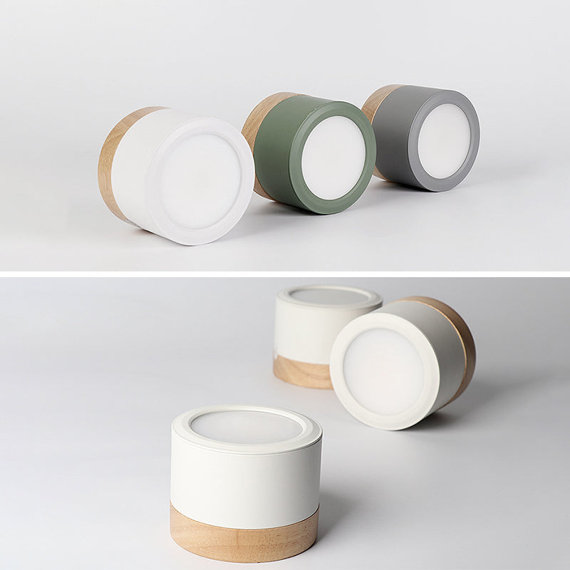 Cylinder Flush Mount Ceiling Fixture Nordic Style LED Metal Flush Ceiling Light Fixture Clearhalo 'Ceiling Lights' 'Close To Ceiling Lights' 'Lighting' 2604628