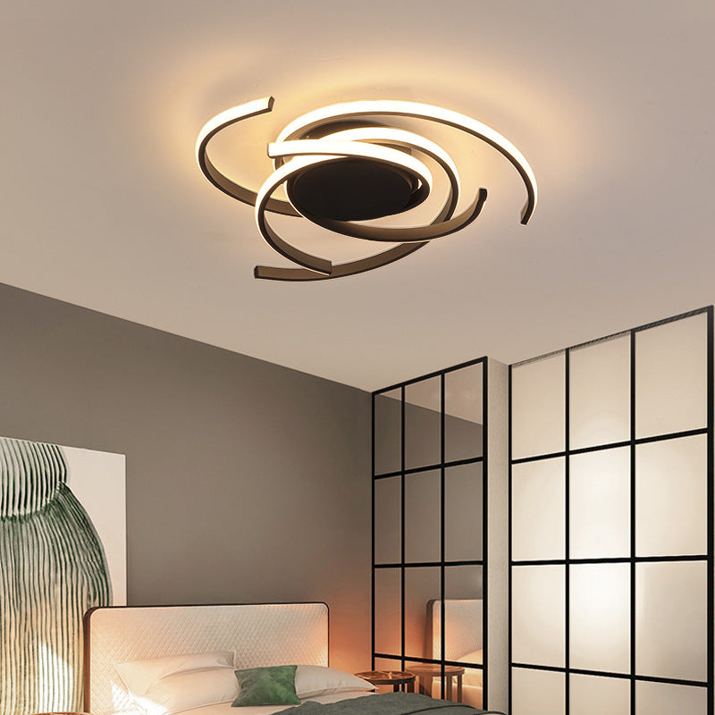 Modern Style Spiral Flush Mount Ceiling Light Metal LED Bedroom Ceiling Light Fixture - Clearhalo - 'Ceiling Lights' - 'Close To Ceiling Lights' - 'Lighting' - 2604711