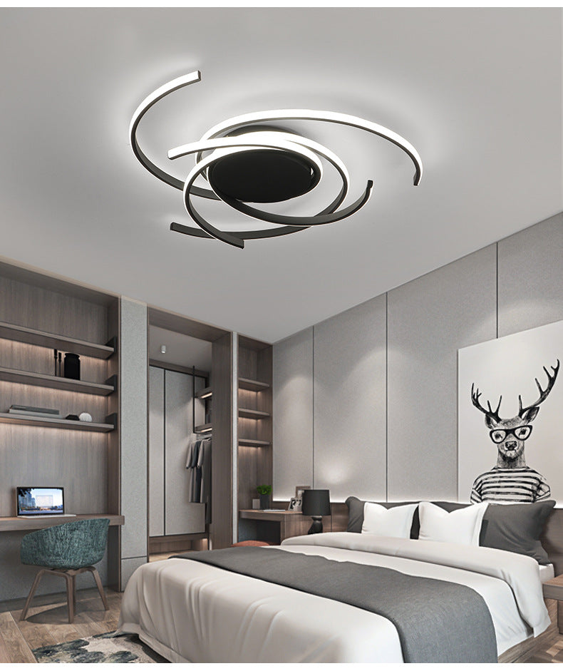 Modern Style Spiral Flush Mount Ceiling Light Metal LED Bedroom Ceiling Light Fixture - Clearhalo - 'Ceiling Lights' - 'Close To Ceiling Lights' - 'Lighting' - 2604716
