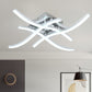 Contemporary LED Semi Flush Mount Ceiling Light Chrome Twisted Ceiling Flush Mount Light with Metal Shade Clearhalo 'Ceiling Lights' 'Close To Ceiling Lights' 'Lighting' 2604723