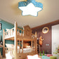 Star Flush Mount Ceiling Light Minimalism Metal LED Bedroom Flush Mounted Ceiling Light Clearhalo 'Ceiling Lights' 'Close To Ceiling Lights' 'Lighting' 2604794