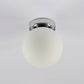 Spherical Aisle Flush Mount Ceiling Light Fixture Glass Modern Flush Mount Lighting Fixture in White Clearhalo 'Ceiling Lights' 'Close To Ceiling Lights' 'Lighting' 2604872