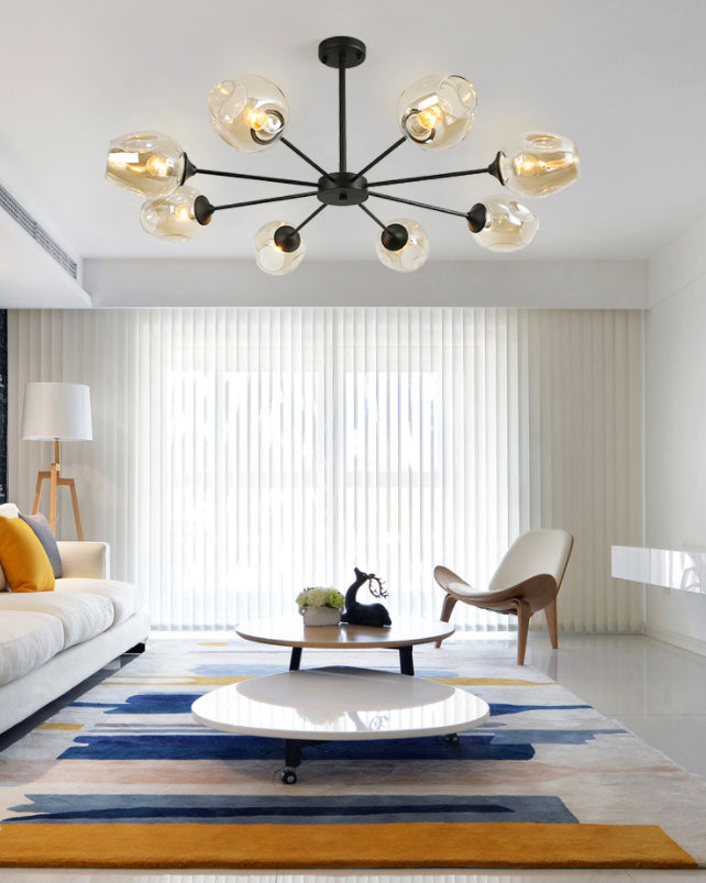 Whiskey Glass Shape Branch Suspended Light Contemporary Simplicity Hanging Lamp for Living Room Clearhalo 'Ceiling Lights' 'Chandeliers' 'Modern Chandeliers' 'Modern' Lighting' 2605041