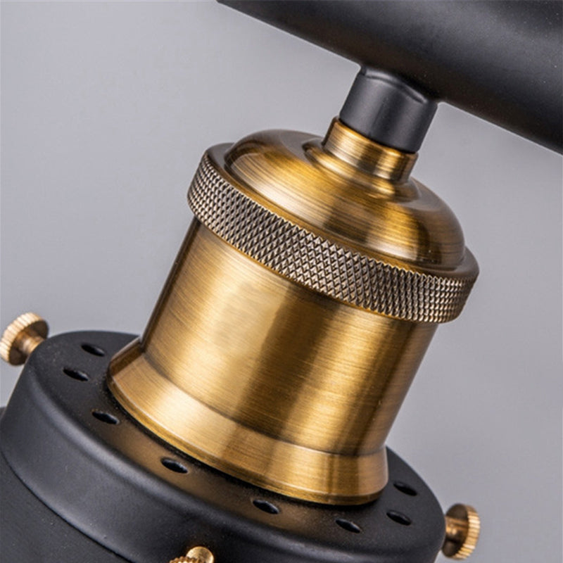 3 Lights Metal Pulley Island Pendant Lighting Industrial Black Cone Shade Island Lamps Clearhalo 'Ceiling Lights' 'Island Lights' 'Lighting' 2605147