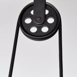 3 Lights Metal Pulley Island Pendant Lighting Industrial Black Cone Shade Island Lamps Clearhalo 'Ceiling Lights' 'Island Lights' 'Lighting' 2605148