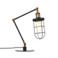 Wire Guard Metal Table Lighting Nautical Style 1 Light Adjustable Black/Brass Table Lamp for Restaurant Clearhalo 'Lamps' 'Table Lamps' Lighting' 260551