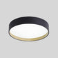 Drum Flush Light Fixtures 1 Light Metallic Modern Flush Mount Ceiling Light Fixture Black 19.5" Clearhalo 'Ceiling Lights' 'Close To Ceiling Lights' 'Lighting' 2605570