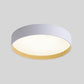 Drum Flush Light Fixtures 1 Light Metallic Modern Flush Mount Ceiling Light Fixture White 19.5" Clearhalo 'Ceiling Lights' 'Close To Ceiling Lights' 'Lighting' 2605574