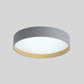 Drum Flush Light Fixtures 1 Light Metallic Modern Flush Mount Ceiling Light Fixture Grey 16" Clearhalo 'Ceiling Lights' 'Close To Ceiling Lights' 'Lighting' 2605577