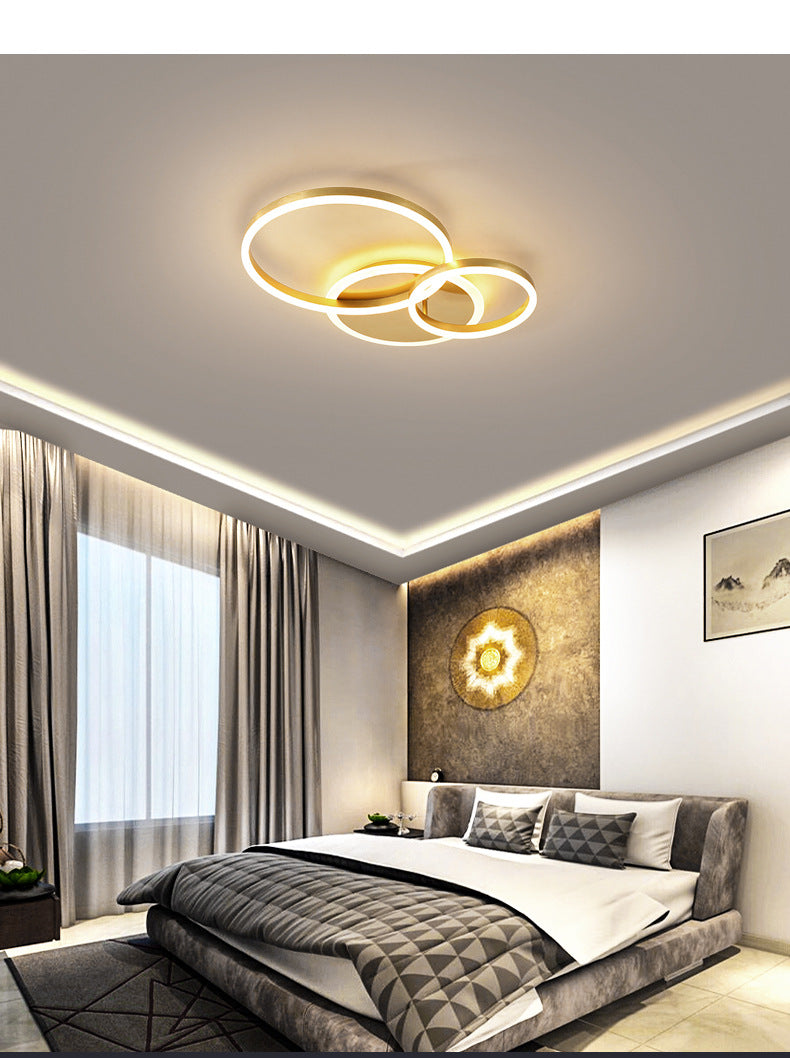 Circle Flush Mount Light Fixtures Ultra-Contemporary Metal Ceiling Light Fixtures for Living Room Clearhalo 'Ceiling Lights' 'Close To Ceiling Lights' 'Lighting' 2605643