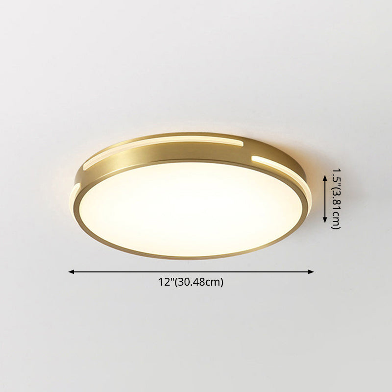 Round Flush Mount Ceiling Light Fixture Contemporary Acrylic Ceiling Mount Light Fixture for Living Room Clearhalo 'Ceiling Lights' 'Close To Ceiling Lights' 'Lighting' 2605657