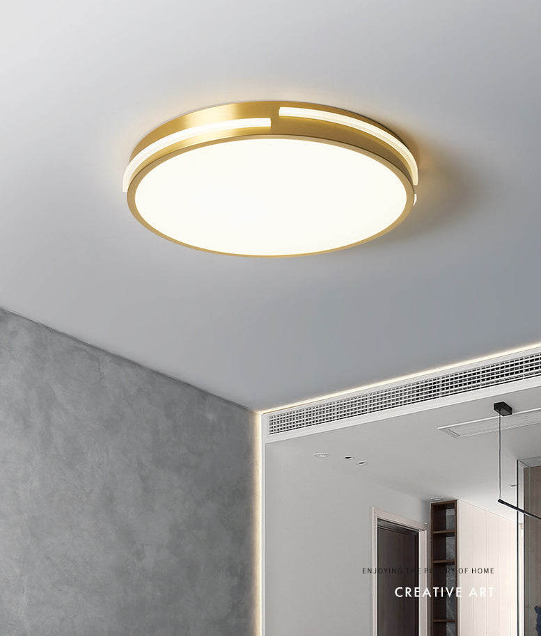 Round Flush Mount Ceiling Light Fixture Contemporary Acrylic Ceiling Mount Light Fixture for Living Room Clearhalo 'Ceiling Lights' 'Close To Ceiling Lights' 'Lighting' 2605664