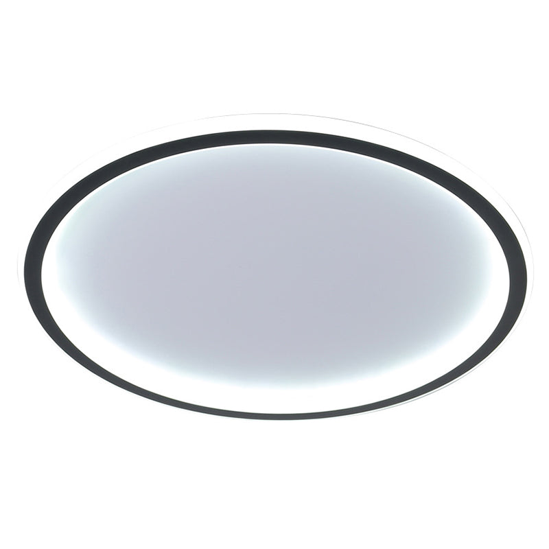 Round Flushmount Lights Contemporary Aluminum Ceiling Mounted Fixture for Living Room Clearhalo 'Ceiling Lights' 'Close To Ceiling Lights' 'Lighting' 2605681