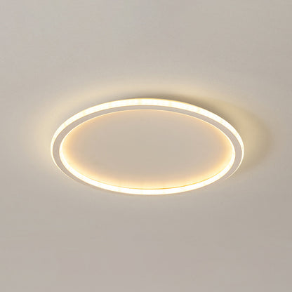 Round Flushmount Lights Contemporary Aluminum Ceiling Mounted Fixture for Living Room White 12" Clearhalo 'Ceiling Lights' 'Close To Ceiling Lights' 'Lighting' 2605685