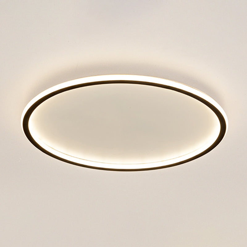 Round Flushmount Lights Contemporary Aluminum Ceiling Mounted Fixture for Living Room Clearhalo 'Ceiling Lights' 'Close To Ceiling Lights' 'Lighting' 2605686
