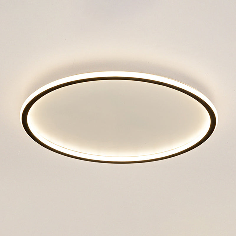 Round Flushmount Lights Contemporary Aluminum Ceiling Mounted Fixture for Living Room Clearhalo 'Ceiling Lights' 'Close To Ceiling Lights' 'Lighting' 2605686