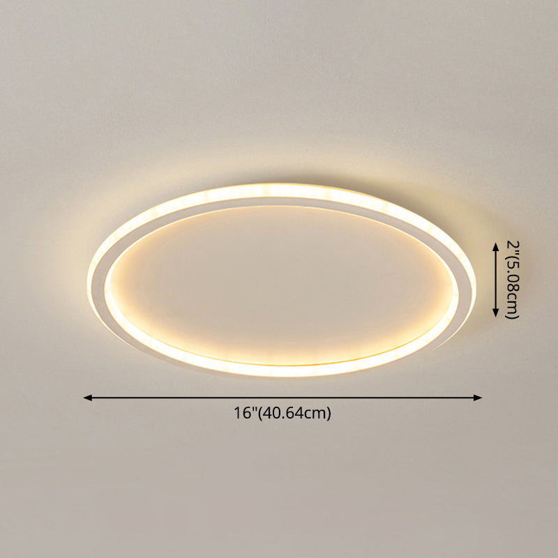 Round Flushmount Lights Contemporary Aluminum Ceiling Mounted Fixture for Living Room Clearhalo 'Ceiling Lights' 'Close To Ceiling Lights' 'Lighting' 2605697