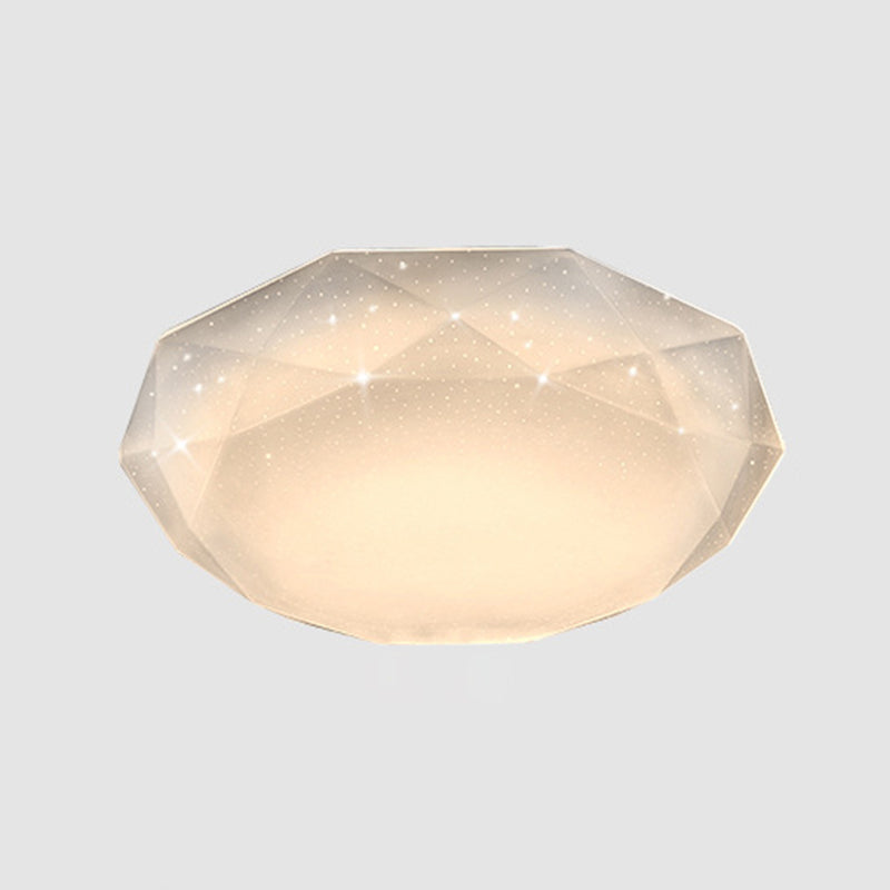 Geometric Flush Mount Ceiling Light Fixture Contemporary Acrylic Ceiling Light Fixtures for Bedroom White Clearhalo 'Ceiling Lights' 'Close To Ceiling Lights' 'Lighting' 2605712