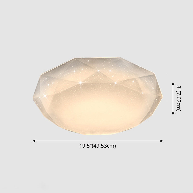 Geometric Flush Mount Ceiling Light Fixture Contemporary Acrylic Ceiling Light Fixtures for Bedroom Clearhalo 'Ceiling Lights' 'Close To Ceiling Lights' 'Lighting' 2605717