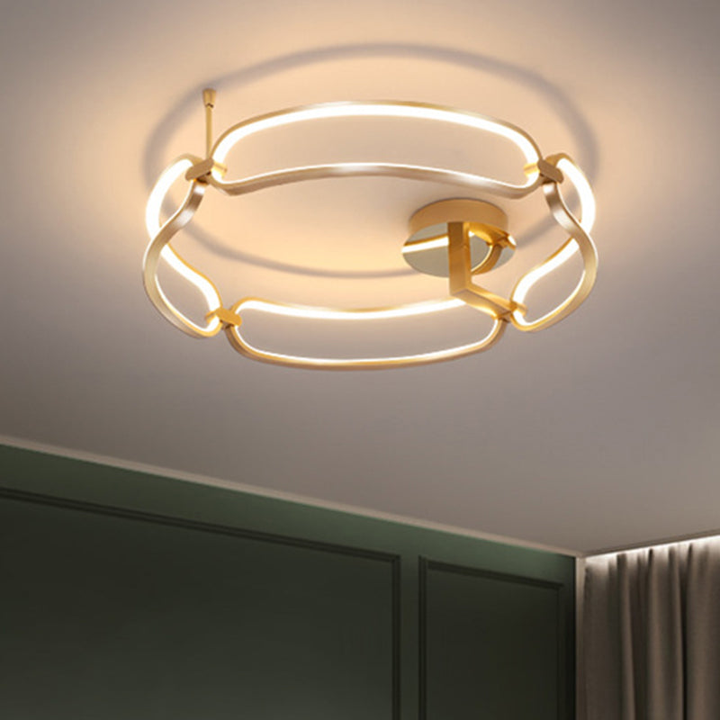Sphere Semi Flush Ceiling Lights Contemporary Acrylic Ceiling Mount Chandelier for Living Room Clearhalo 'Ceiling Lights' 'Close To Ceiling Lights' 'Lighting' 2605721