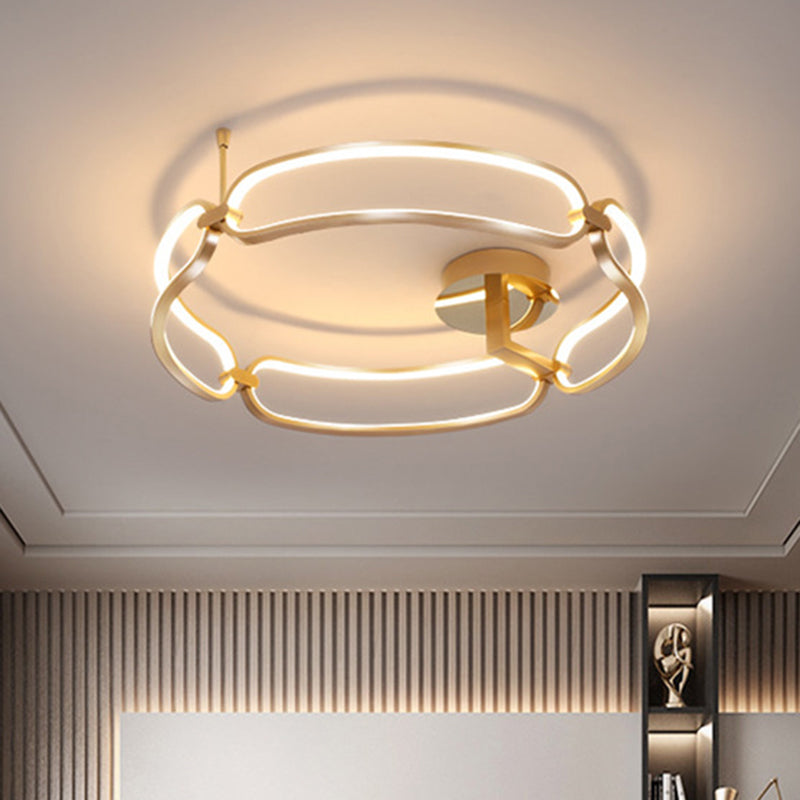 Sphere Semi Flush Ceiling Lights Contemporary Acrylic Ceiling Mount Chandelier for Living Room Clearhalo 'Ceiling Lights' 'Close To Ceiling Lights' 'Lighting' 2605723