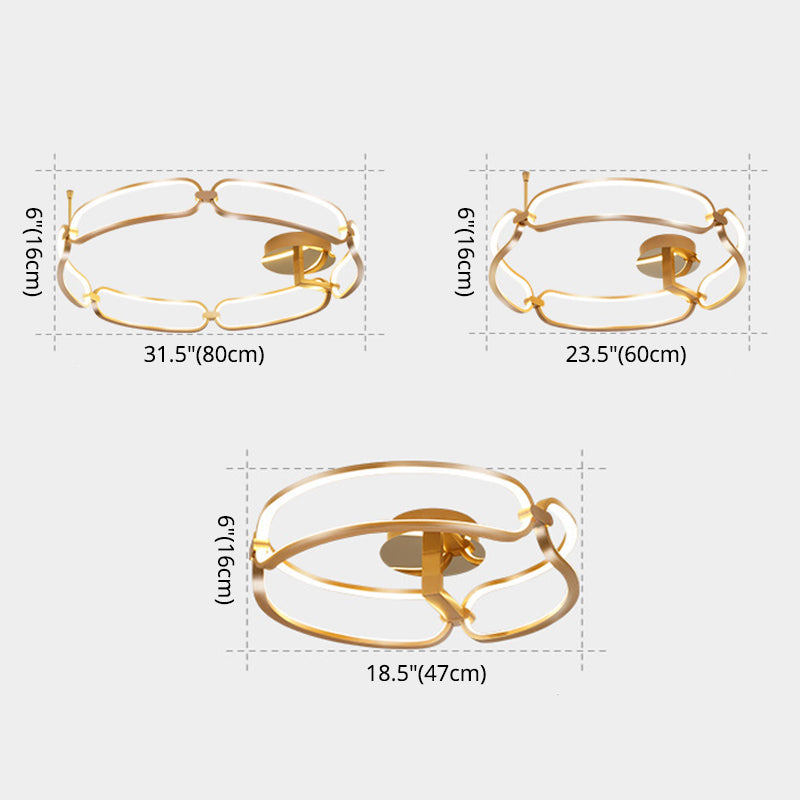 Sphere Semi Flush Ceiling Lights Contemporary Acrylic Ceiling Mount Chandelier for Living Room Clearhalo 'Ceiling Lights' 'Close To Ceiling Lights' 'Lighting' 2605725